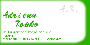 adrienn kopko business card